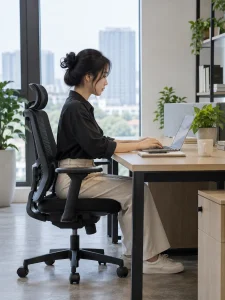 Nhân viên ngồi ghế công thái học