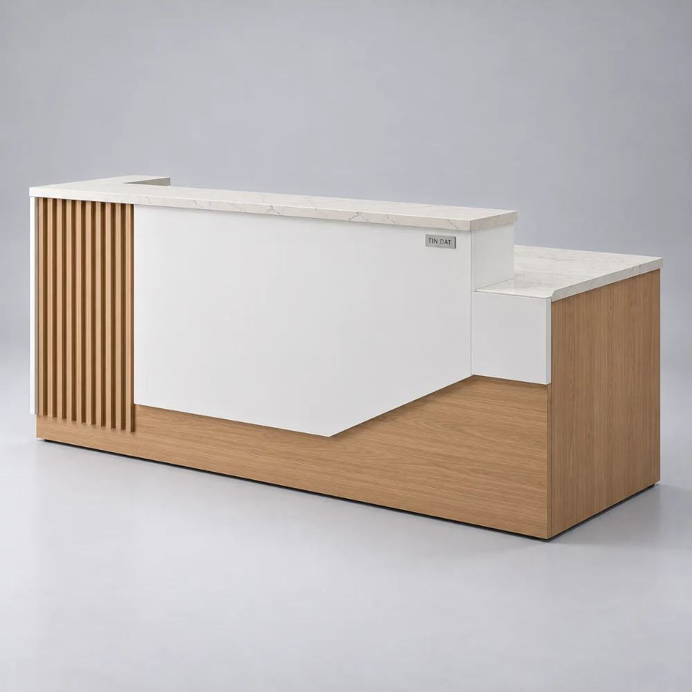 Quầy lễ tân gỗ 1m6 Tín Đạt